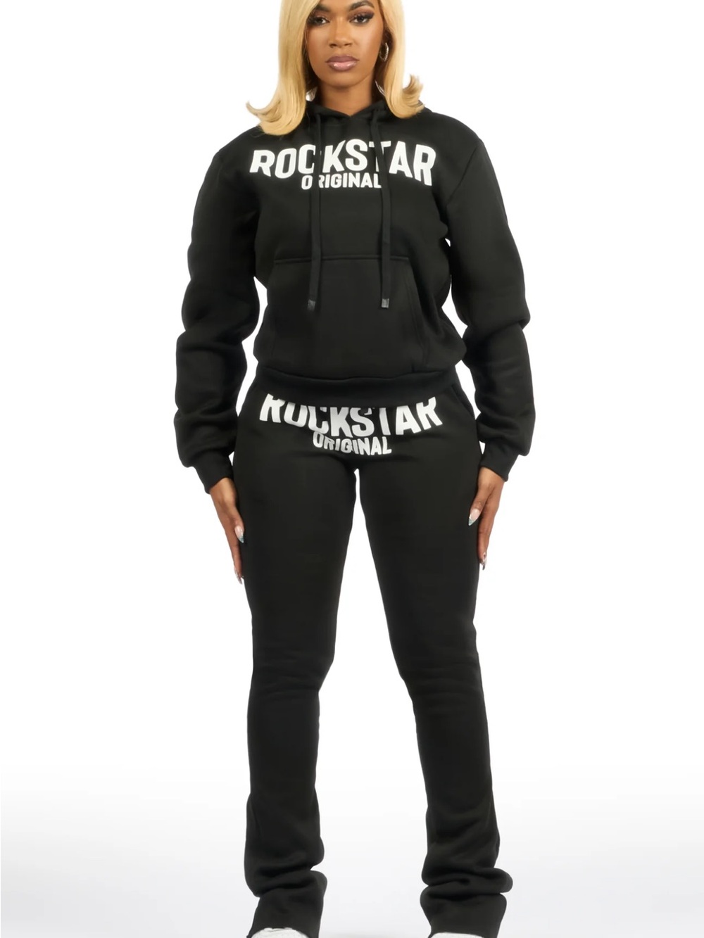 Rock star stacked pants jogging suit
